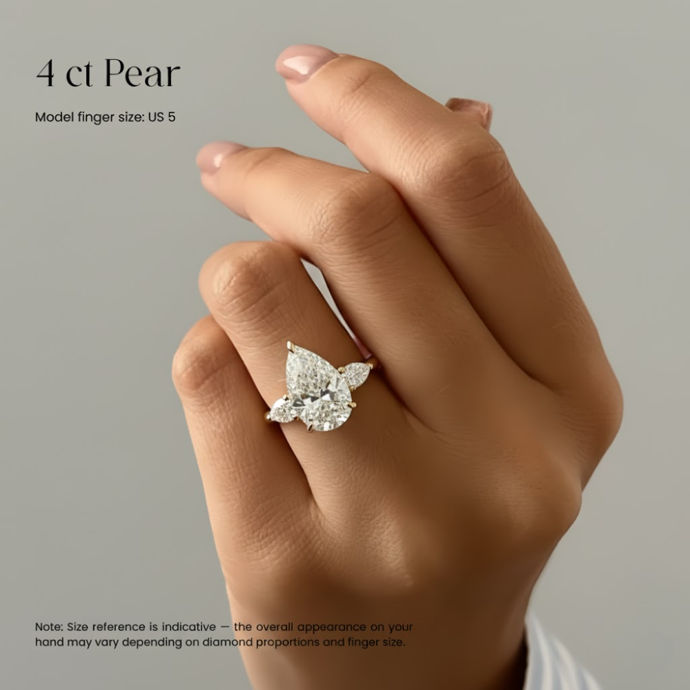 ecomposer-view with diamond shape-pear, ecomposer-metal type-rose-gold-18k, ecomposer-view with diamond shape-round, ecomposer-metal type-white-gold-18k, ecomposer-metal type-yellow-gold-18k