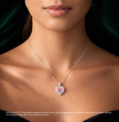 Halo Pink Heart Pendant Lab Diamond ( 2 ct. tw. ) Necklace 18K Gold