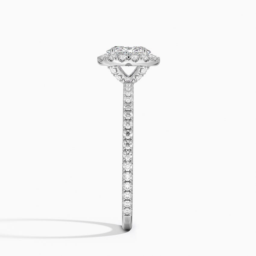0.5 ct Oval Lab Diamond  + 0.5 ct Halo Pavé Ring 18K Gold (1 ct tcw.)