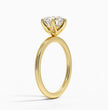2 carat lab diamond VS1 F; 6 prongs solitaire, gold 18karat