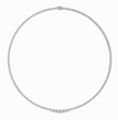 Tennis Graduated Lab Diamond (12 ct.) Necklace (16 in.) 18K White Gold