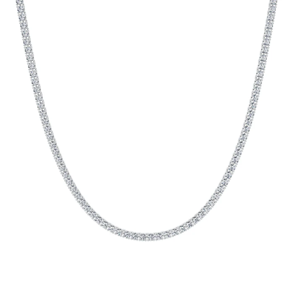 Tennis Lab Diamond (9 ct.) Necklace (16 in.) 18K White Gold