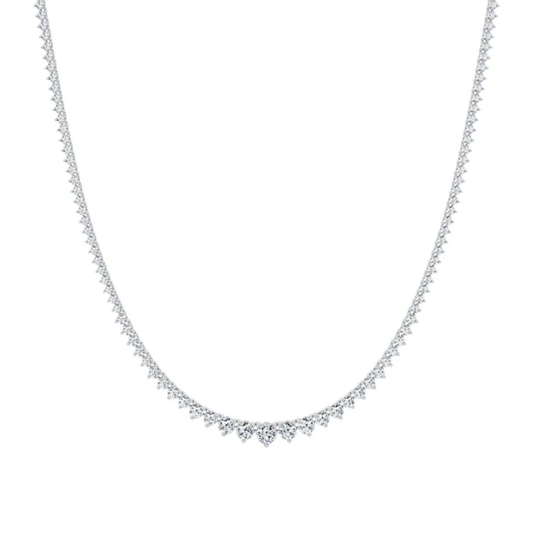 Tennis Graduated Lab Diamond (5 ct.) Necklace (16 in.) 18K White Gold