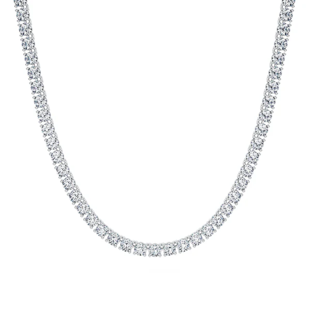 Tennis Lab Diamond (27 ct.) Necklace (16 in.) 18K White Gold