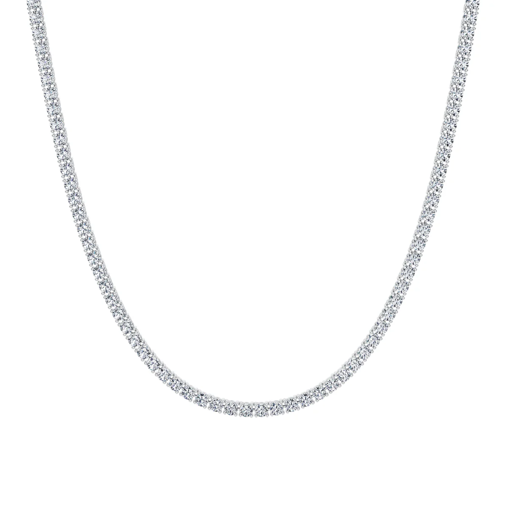 Tennis Lab Diamond (10 ct.) Necklace (16 in.) 18K White Gold