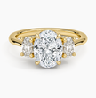 Trilogy Oval (Oval Sides) Lab Diamond Ring in 18K Gold