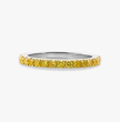 Fancy Yellow Half-Eternity Lab Grown Diamond Band Ring 18K Gold