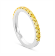 Fancy Yellow Half-Eternity Lab Grown Diamond Band Ring 18K Gold