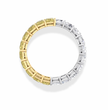 Fancy Yellow Eternity Radiant Lab Grown Diamond Band Ring Mixed Yellow and White 18K Gold