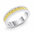 Yvonne Half- Eternity Fancy Yellow Round Diamonds Lab Grown Diamond Band Ring 5 mm 18K Yellow Gold