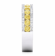 Yvonne Half- Eternity Fancy Yellow Round Diamonds Lab Grown Diamond Band Ring 5 mm 18K Yellow Gold