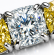 Fancy Yellow and White Alternating Cushion Tennis Lab Diamond Bracelet (10 ct. tw.) 18K White Gold
