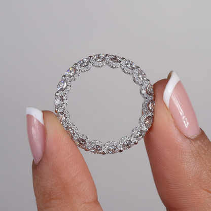 11 Carat Set of Jana Eternity Radiant (7 ct. tw.)  +  Radiant Eternity (4 ct. tw.) Lab Diamond Rings in White Gold 18K | IGI and SGL certificates