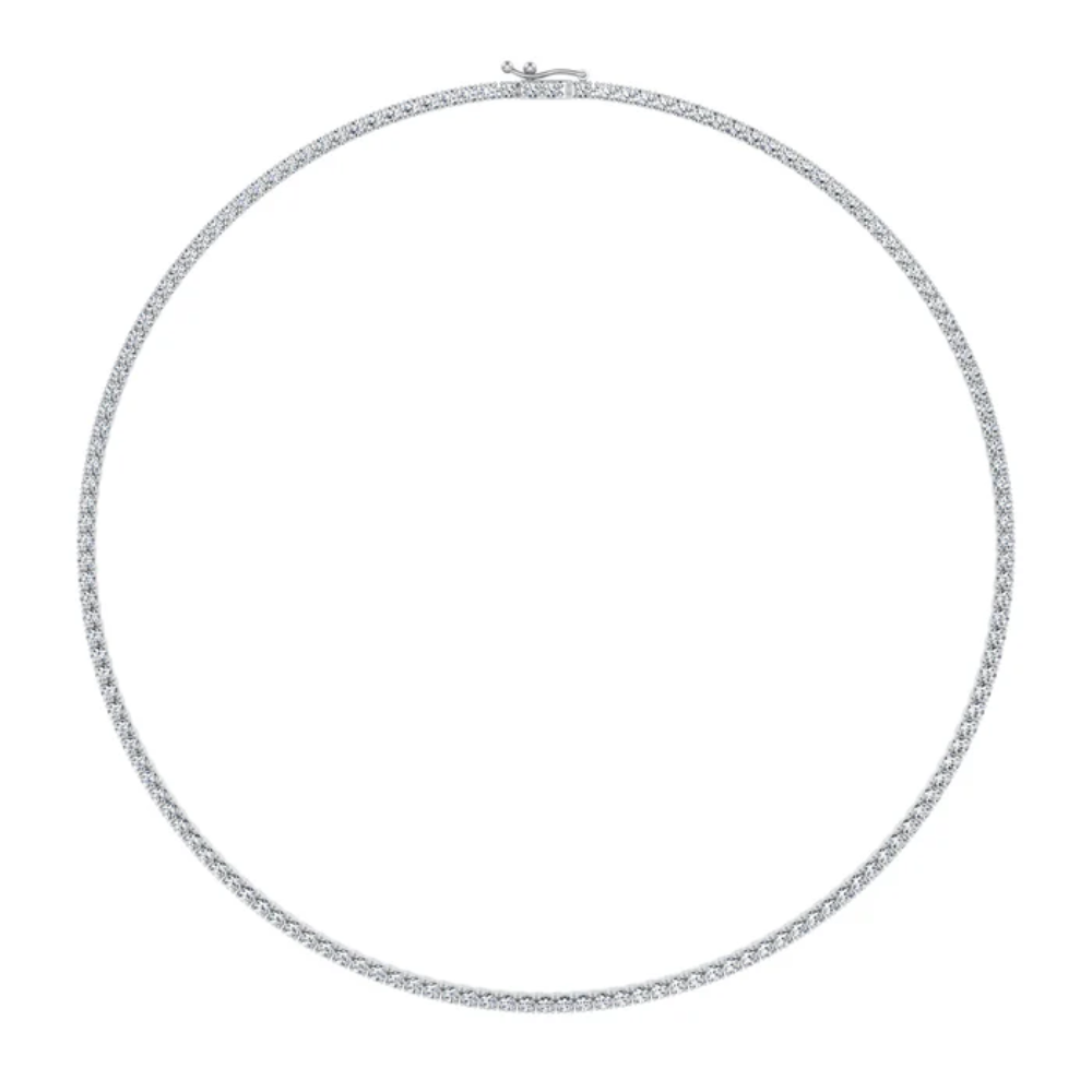 Tennis Lab Diamond (9 ct.) Necklace (16 in.) 18K White Gold