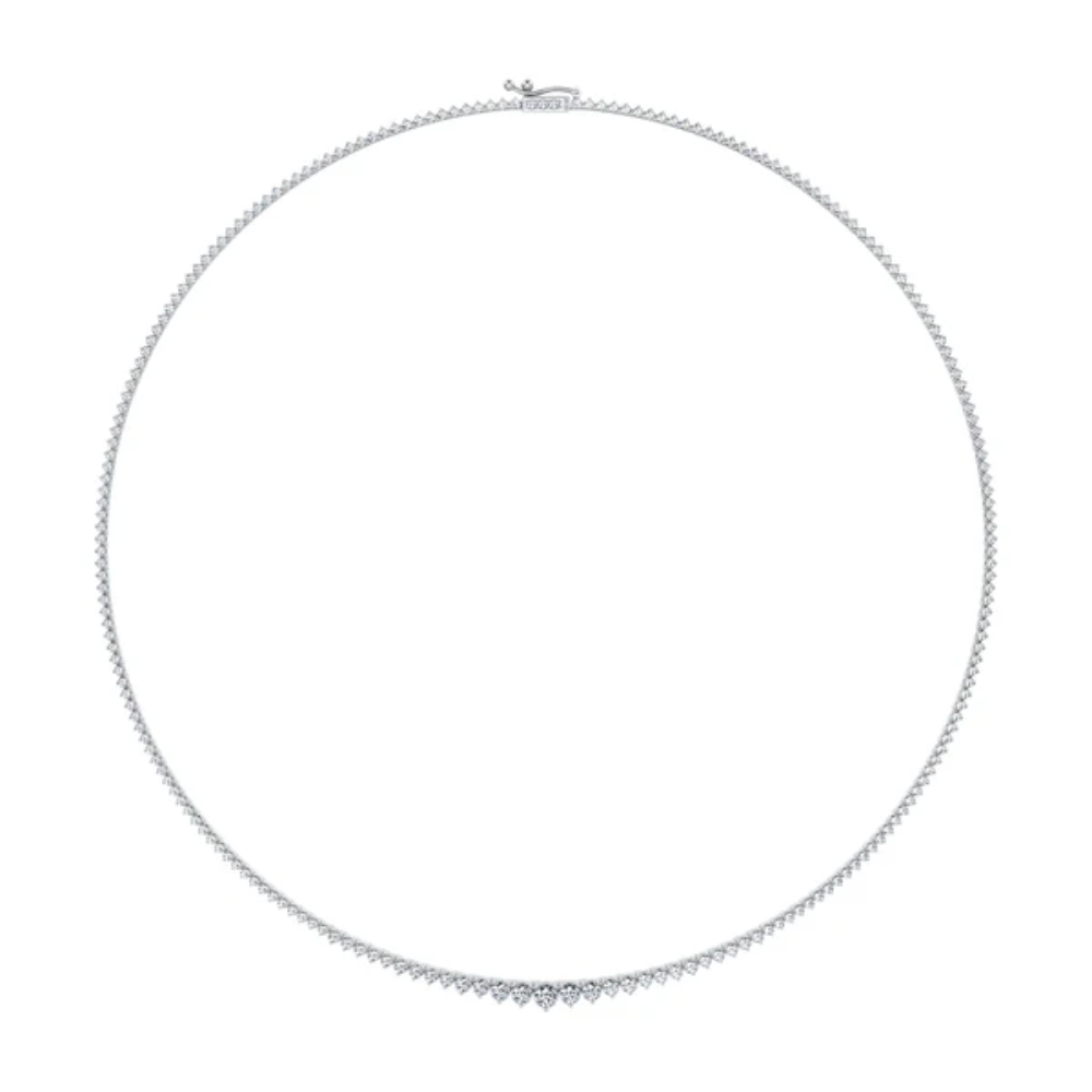 Tennis Graduated Lab Diamond (5 ct.) Necklace (16 in.) 18K White Gold