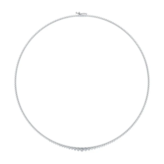 Tennis Graduated Lab Diamond (5 ct.) Necklace (16 in.) 18K White Gold