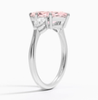 Trilogy Marquise Pink Lab Diamond 18K Gold Ring