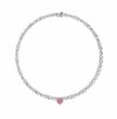 Alma Pink Heart Lab Diamond ( 24 ct. tw. ) Necklace (16 in.) 18K White Gold