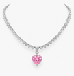 Pink Heart Tennis Lab Diamond ( 20 ct. tw. ) Pendant Necklace (16 in.) 18K White Gold