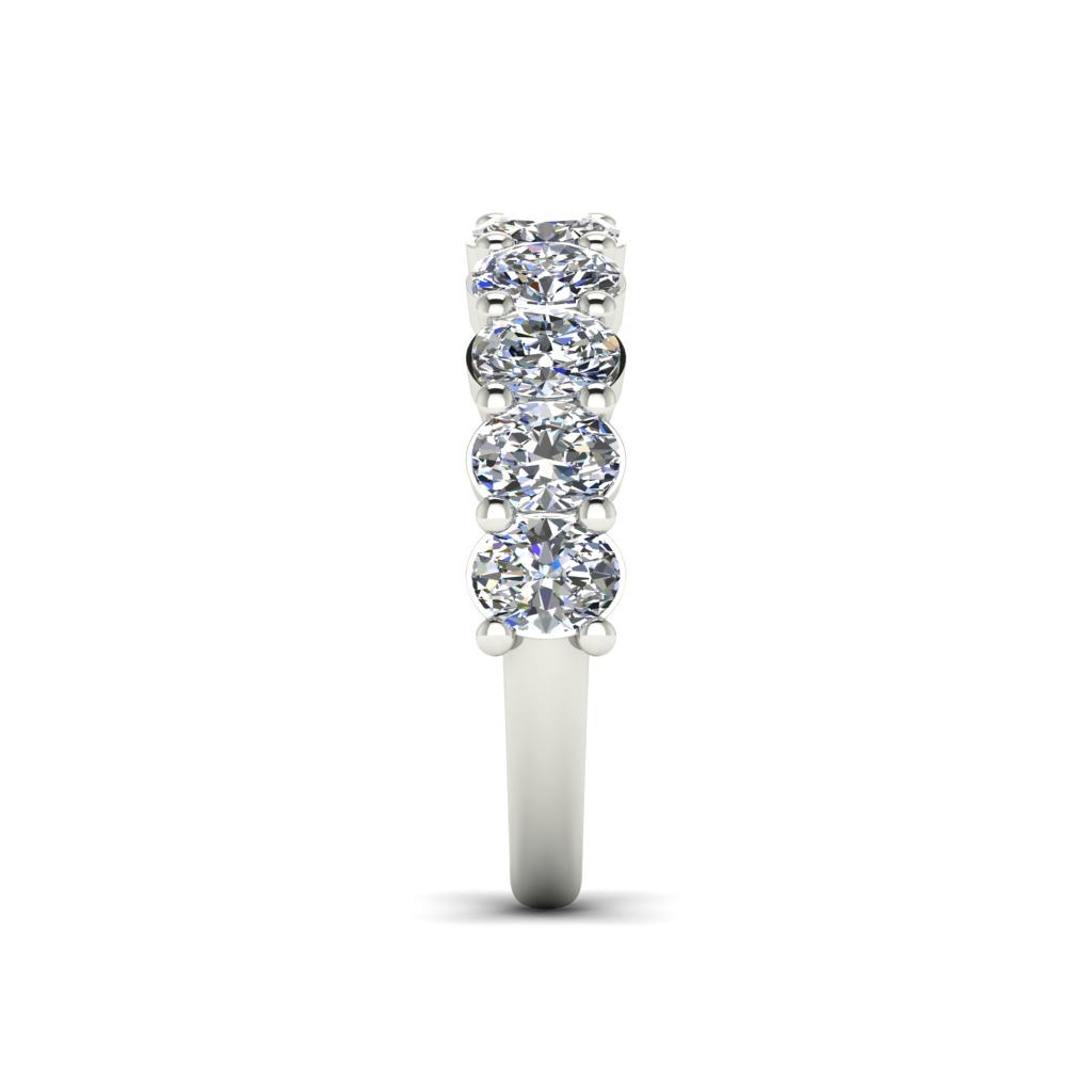2 carat half eternity oval (2x0.1 carat) white gold 18karat