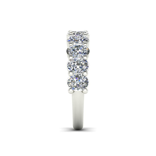 2 carat half eternity oval (2x0.1 carat) white gold 18karat