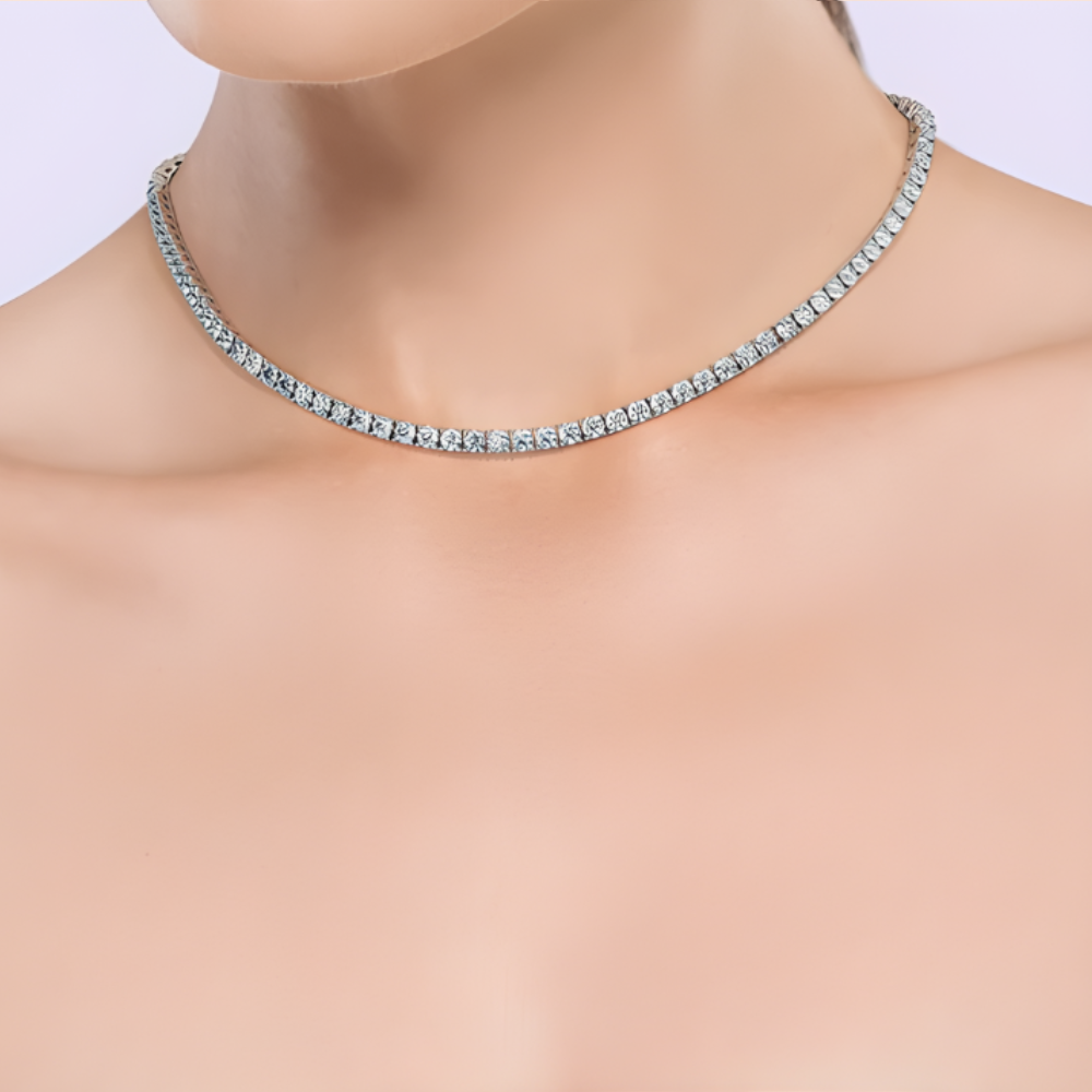 Tennis Lab Diamond (25 ct.) Necklace (16 in.) 18K White Gold