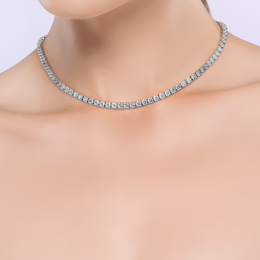 Tennis Lab Diamond (27 ct.) Necklace (16 in.) 18K White Gold