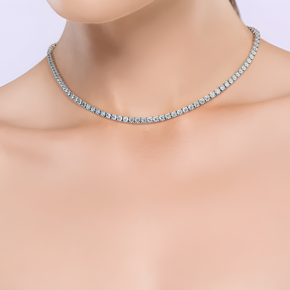 Tennis Lab Diamond (20 ct.) Necklace (16 in.) 18K White Gold
