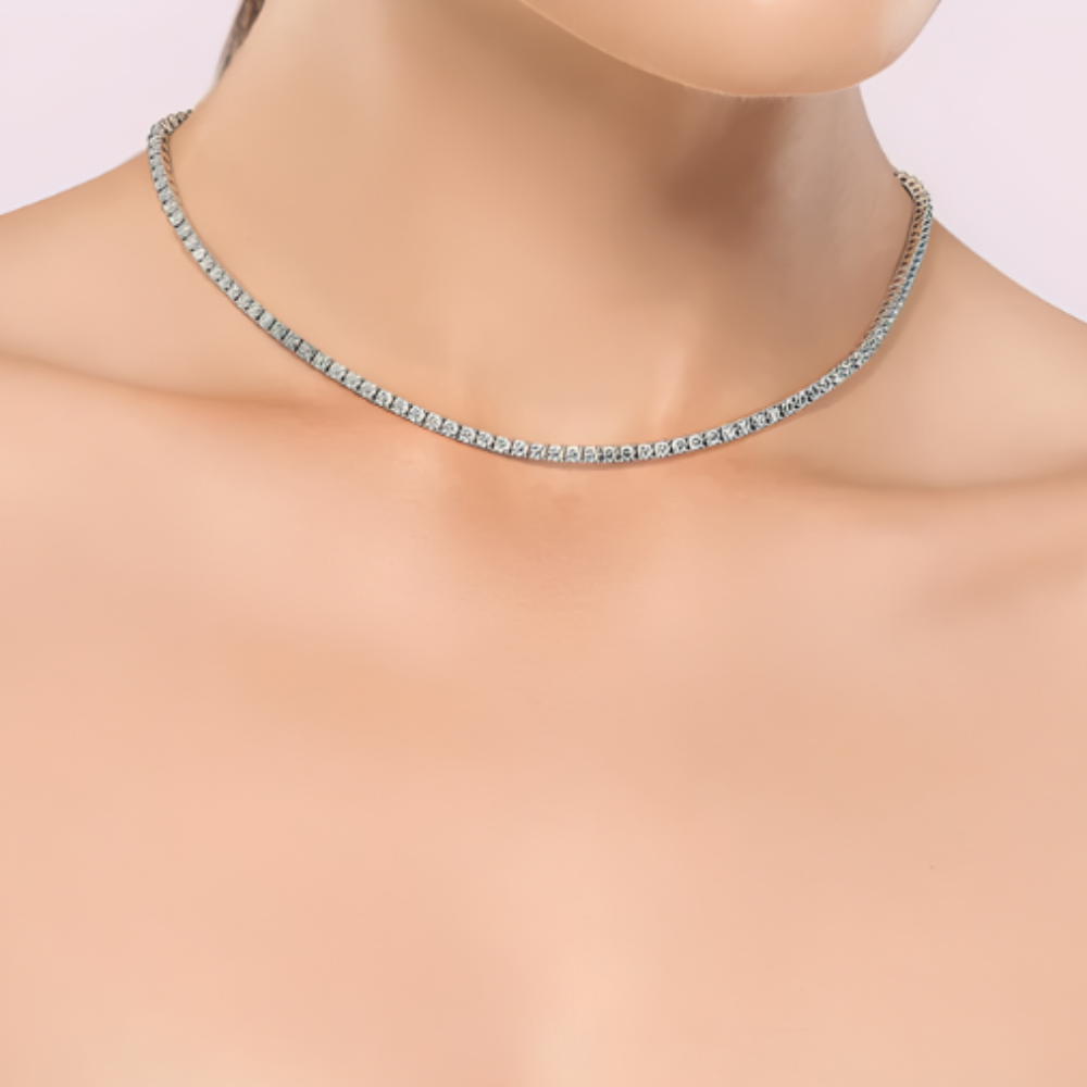 Tennis Lab Diamond (15 ct.) Necklace (16 in.) 18K White Gold