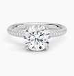 3-sided Pave Hidden Halo Lab Diamond Ring