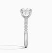 3-sided Pave Hidden Halo Lab Diamond Ring