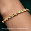 Half-Bezel Fancy Yellow Pear Tennis Lab Diamond Bracelet (4.5 ct. tw.) 18K Yellow Gold