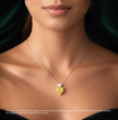 Toi et Moi Yellow & White Heart Pendant Lab Diamond ( 4 ct. tw. ) Necklace 18K Gold