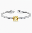 Fancy Yellow Oval Tennis Lab Diamond Bracelet (4 ct. tw.) 18K White Gold