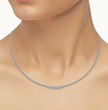 Tennis Graduated Lab Diamond (12 ct.) Necklace (16 in.) 18K White Gold