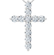 Diamond Cross 11x 0.1 carat round | VVS-VS EF lab diamond | White Gold 18K | 16 inches chain
