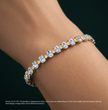 Fancy Round and White Oval Lab Diamond Bracelet (12 ct. tw.) 18K White Gold