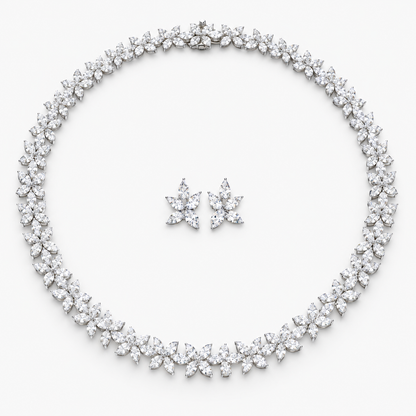46 Carat Celeste Marquise High Jewelry Bridal Lab-Grown Diamond Set 18K White Gold