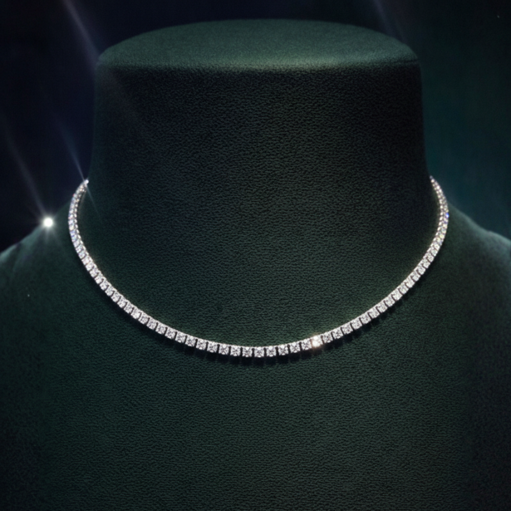 Tennis Chocker Lab Diamond (6 ct.) Necklace (15 in.) 18K White Gold