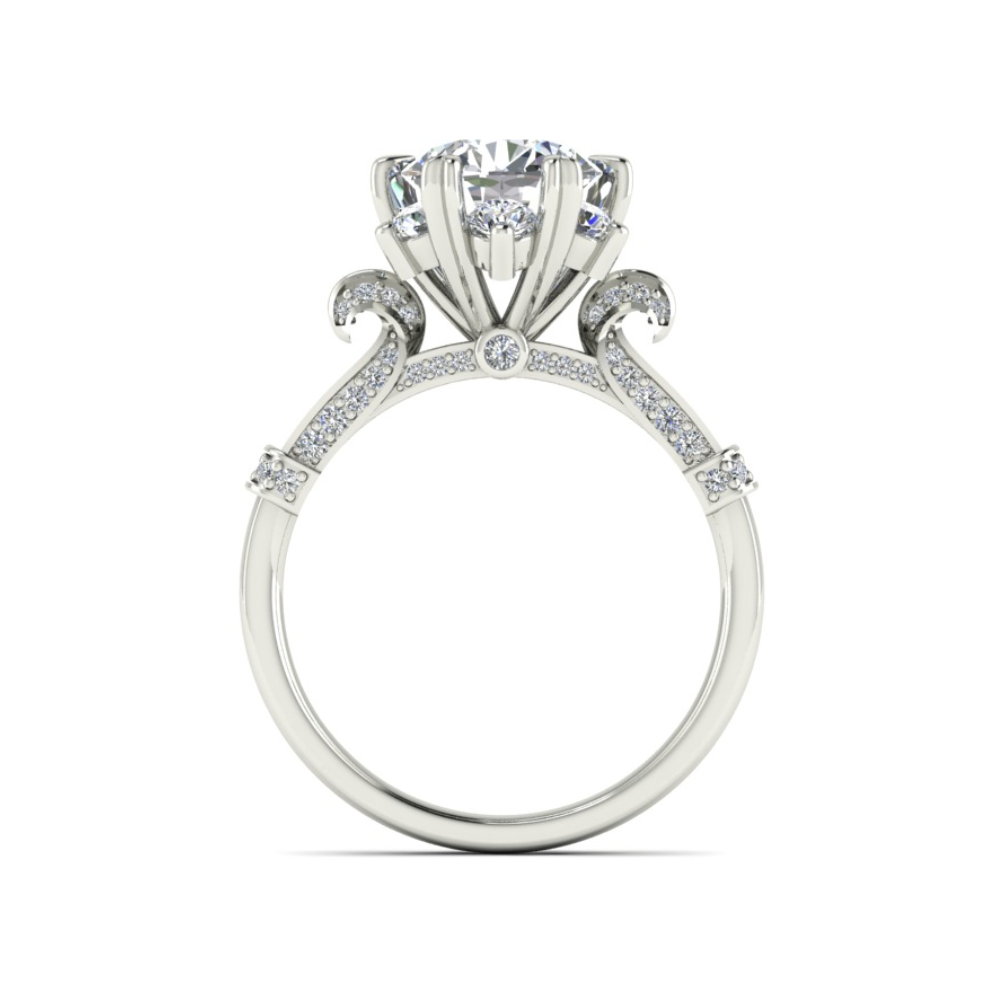 Mariette Unique Round Lab Diamond 18K Gold Ring