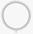 Zoé Bridal Pear & Marquise Lab Diamond (23 ct.) Necklace (16 in.) 18K White Gold