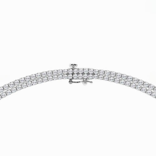 Tennis Double Layer Lab Diamond (39 ct.) Necklace (17 in.) 18K White Gold