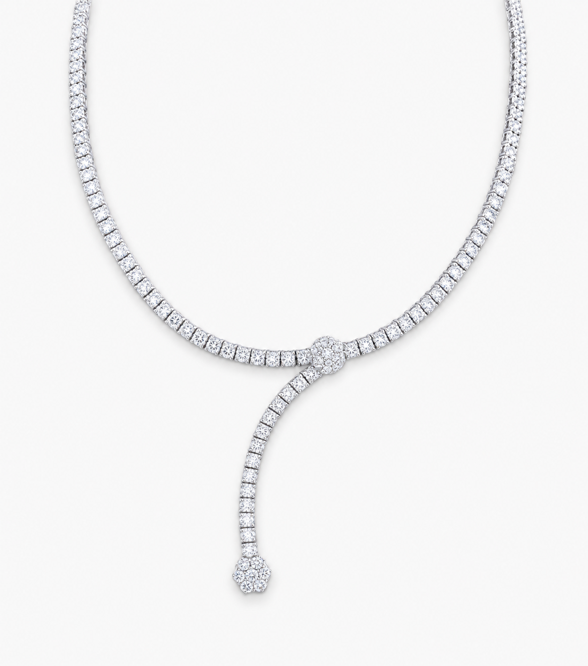 Manon Bridal Lab Diamond (10 ct.) Drop Necklace (18 in.) 3/4 Diamonds 18K White Gold