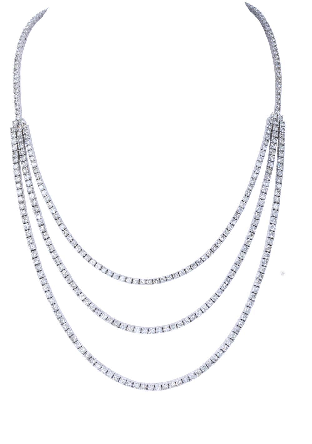 Necklace | White Gold | Bridal | Trio | 17 ct