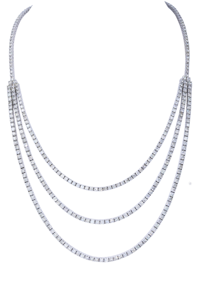 Necklace | White Gold | Bridal | Trio | 17 ct