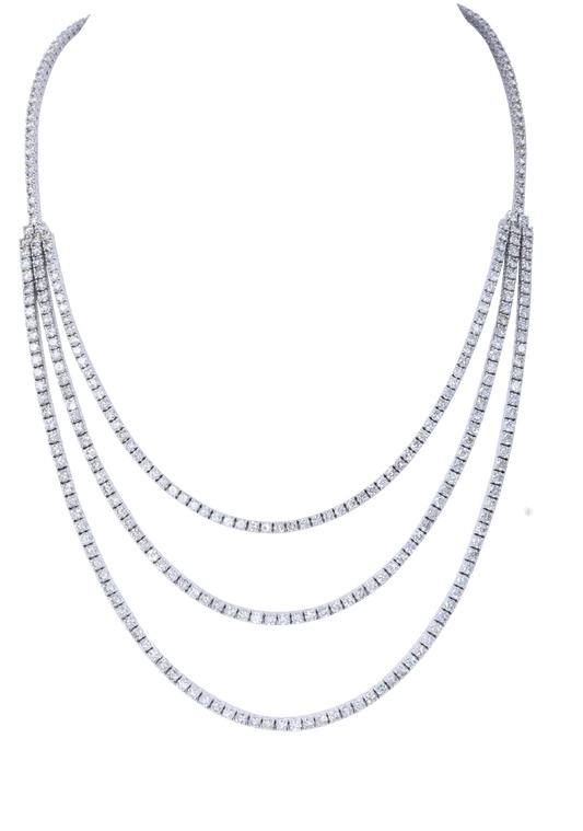 Necklace | White Gold | Bridal | Trio | 17 ct