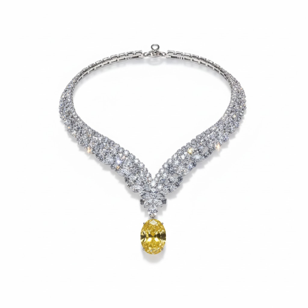 Dahya Lab Diamond (90 ct. total ) Necklace (17 in.) 18K White Gold