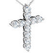 Diamond Cross 11x 0.1 carat round | VVS-VS EF lab diamond | White Gold 18K | 16 inches chain