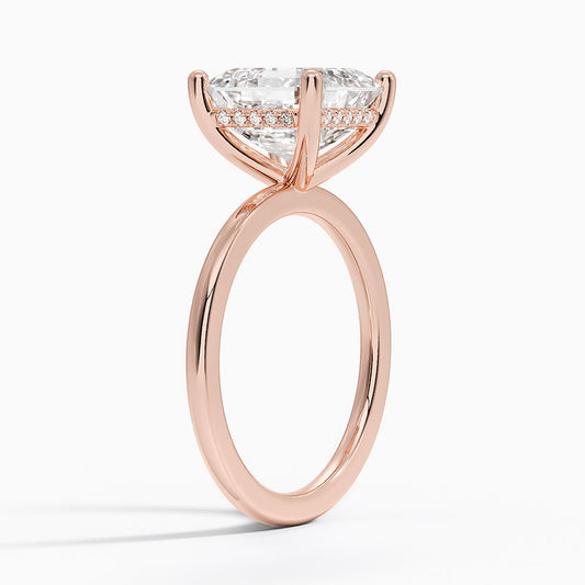 ecomposer-view with diamond shape-asscher, ecomposer-metal type-rose-gold-18k
