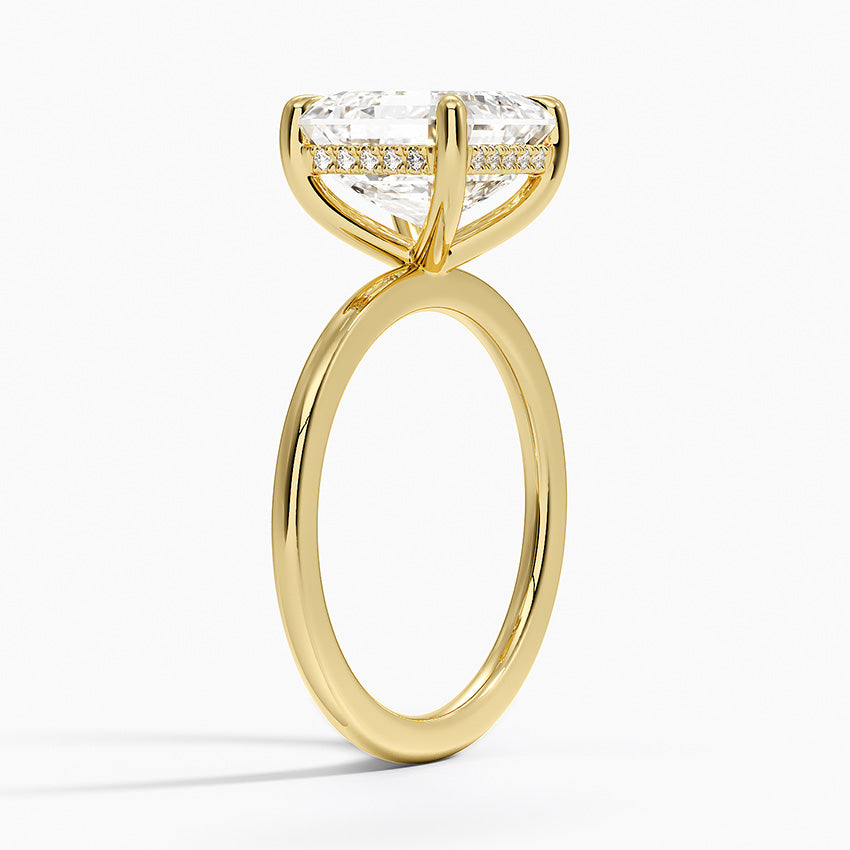 ecomposer-view with diamond shape-asscher, ecomposer-metal type-yellow-gold-18k